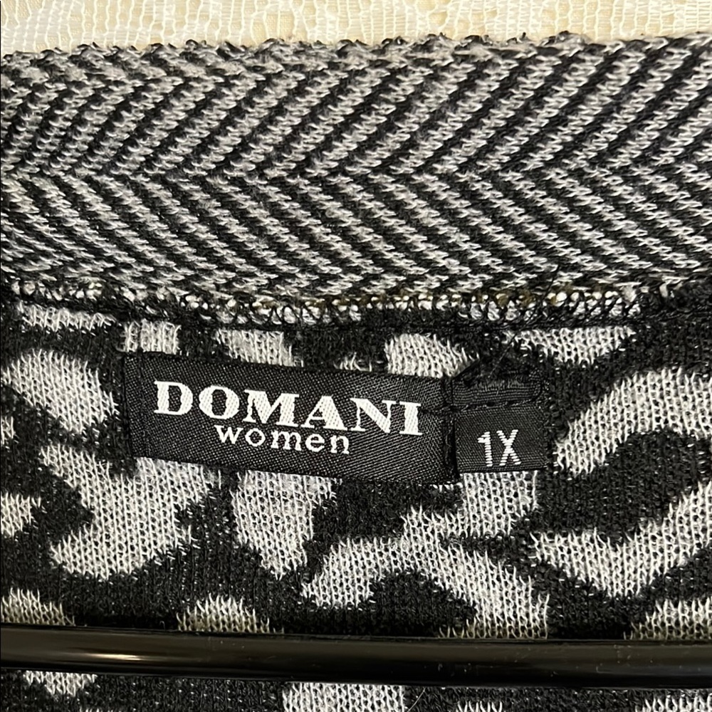 Stylish Gray/Black Leopard Print Cardigan - Picture 3 of 4